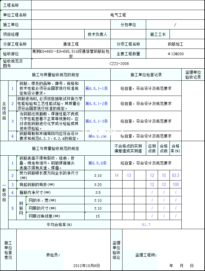 鋼筋加工檢驗(yàn)批質(zhì)量驗(yàn)收記錄表，需要的趕快收藏把！插圖